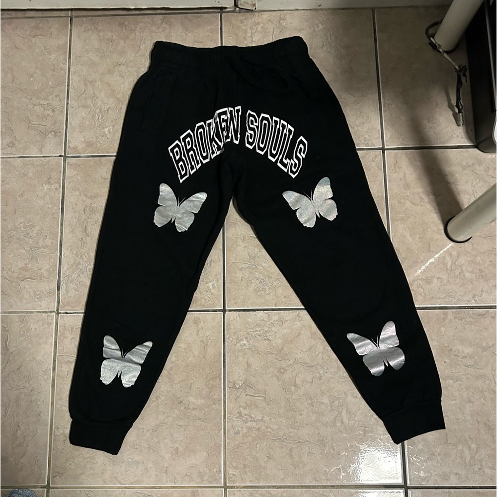 Yourstruly Butterfly Holographic Joggers